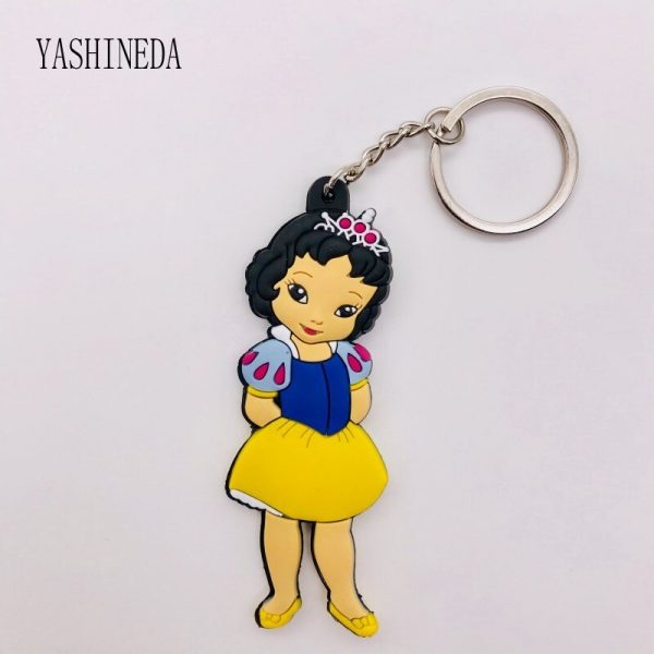 Princess Cartoon Animated 3D Key Double Side Key Ring Lovely Anime Pvc Figure AT2302