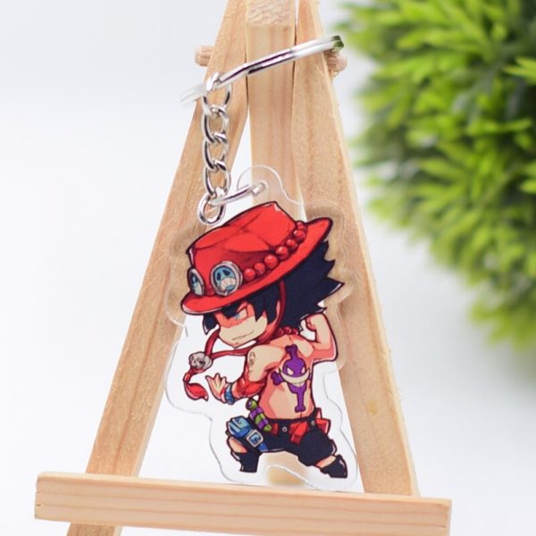 One Piece Luffy Chopper Key Chain Double-Sided Acrylic Pendant Lively Accessories AT2302