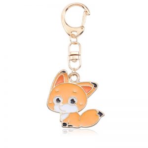 Cartoon Cat Key Chains For Women Fox Cute Girl Hanging Watermelon Mermaid Key AT2302