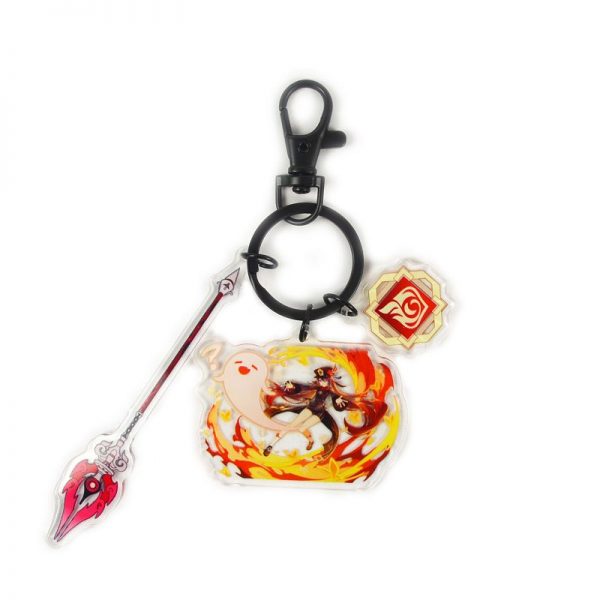 Anime Genshin Impact Acrylic Keychain Hu Tao Cosplay Acrylic Accessories Pendant Key Ring Game Fans Gift 800x800 1 - Anime Keychains™