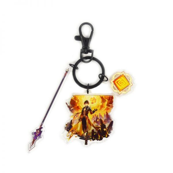 Anime Genshin Impact Acrylic Keychain Zhongli Cosplay Acrylic Accessories Pendant Key Ring Game Fans Gift 800x800 1 - Anime Keychains™