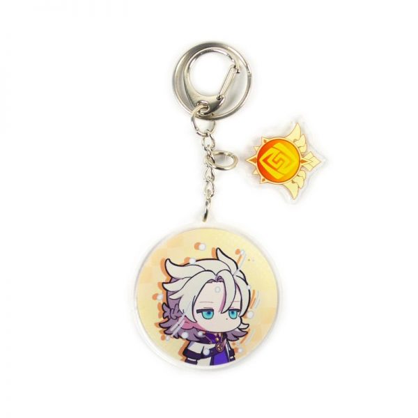 Anime Genshin Impact Albedo Acrylic Keychain Accessories Pendant Key Ring Game Fans Cute Cosplay Gift 800x800 1 - Anime Keychains™