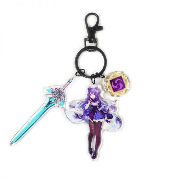 Anime Genshin Impact Keqing Cosplay Acrylic Keychain Accessories Pendant Key Ring Game Fans Gift 800x800 1 - Anime Keychains™