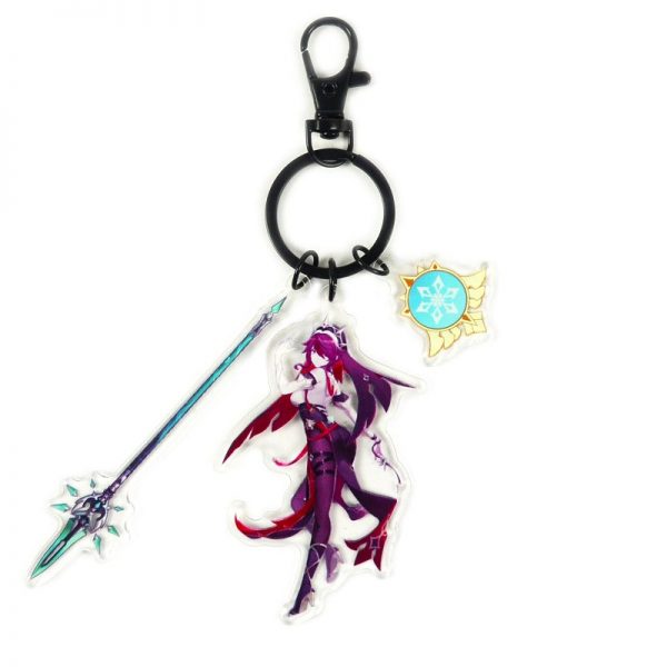 Anime Genshin Impact Rosaria Cosplay Acrylic Keychain Accessories Pendant Key Ring Game Fans Gift 800x800 1 - Anime Keychains™