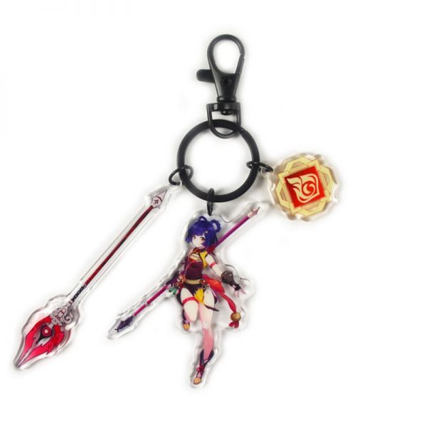 Anime Genshin Impact Xiangling Cosplay Acrylic Keychain Accessories Pendant Key Ring Game Fans Gift 800x800 1 - Anime Keychains™
