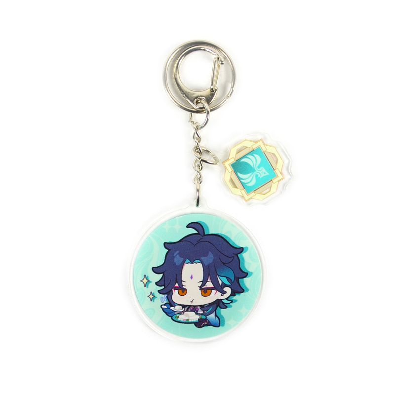 Anime Genshin Impact Xiao Acrylic Keychain Accessories Pendant Key Ring ...