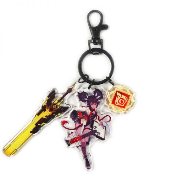 Anime Genshin Impact Xinyan Cosplay Acrylic Keychain Accessories Pendant Key Ring Game Fans Gift 800x800 1 - Anime Keychains™