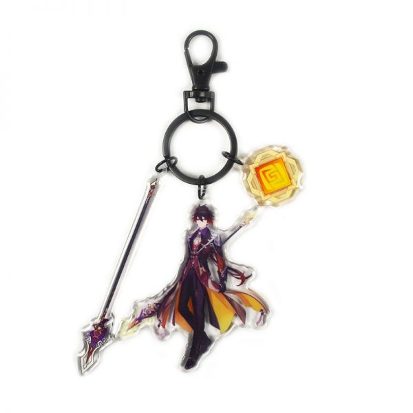 Anime Genshin Impact Zhongli Cosplay Acrylic Keychain Accessories Pendant Key Ring Game Fans Gift 800x800 1 - Anime Keychains™