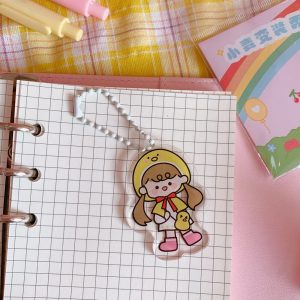 Kawaii Girl Acrylic Key Ins Accessories Trinket Women Hanging Bag Airpods AT2302