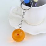 Goku Key Pendant 3D 1-7Star Sheer Plastic Ball Hanging Keychain Metal Key AT2302