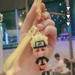 Cartoon Keychain Sasuke Itachi Kakashi Doll Key Rings Acrylic Pendant Trinket Puntales AT2302