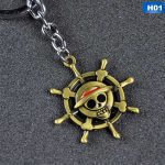 One Piece Key Chain Key Luffy Zoro Sanji Nami Metal Rings Hat Charm Of The Car Key AT2302