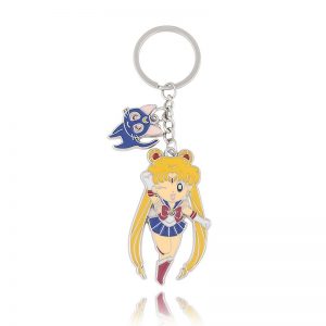 Sailor Moon Tsukino Usagi Key Card Captor Sakura Moon Key Chain Cartoon Cat AT2302