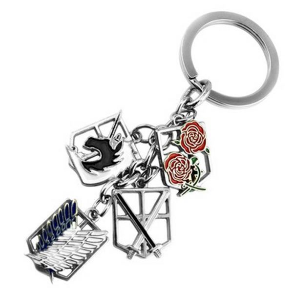 Key Attack Titans Logo Pendant Necklace Holder Cover Keychain AT2302