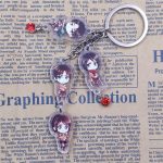 The Titan Acrylic Key Pendant For Key Ring With Red Heart Child Student Bead AT2302