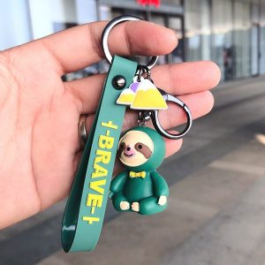 Key Cute Animated Cartoon Animated Lazy Silicone Key Chains For Women Kids Fashion Animal AT2302