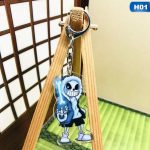 Key Sans Undertale Animated Double-Sided Acrylic Pendant Charm Girls Bags Accessories AT2302