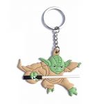 Baby Yoda Figure Keychain Pvc Animated Star Wars Doubel Side Key Rings Key Kids AT2302