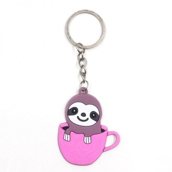Fashion Animated Cartoon Acrylic Keychains Sloth Key Chains Women'S Fashion Animal Children AT2302