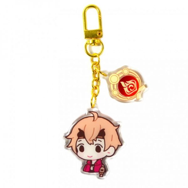 Cute Genshin Impact Acrylic Keychain Thoma Cosplay Accessories Pendant Key Ring Game Fans Gift 800x800 1 - Anime Keychains™