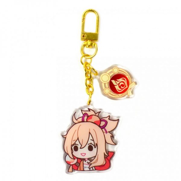 Cute Genshin Impact Acrylic Keychain Yoimiya Cosplay Accessories Pendant Key Ring Game Fans Gift 800x800 1 - Anime Keychains™