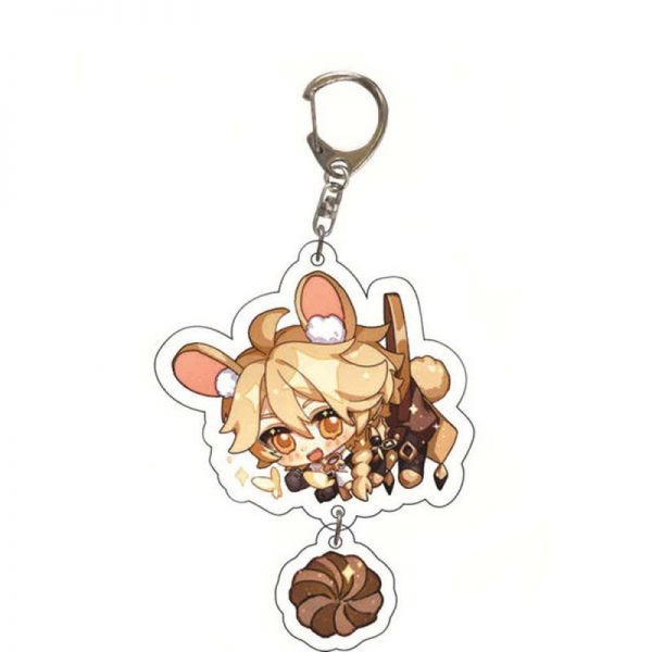 Cute Genshin Impact Aether Cosplay Acrylic Keychain G Shaped Buckle Accessories Bag Car Pendant Key Ring Game Fans Gift 800x800 1 - Anime Keychains™