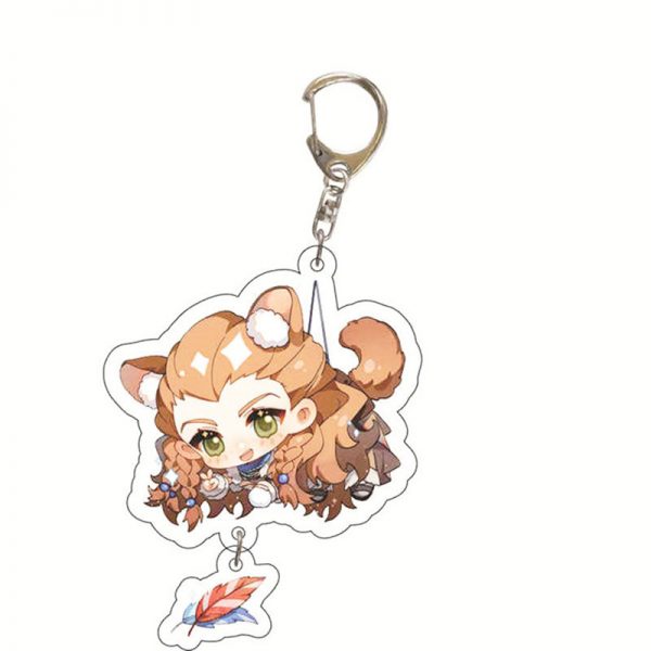 Cute Genshin Impact Aloy Cosplay Acrylic Keychain G Shaped Buckle Accessories Bag Car Pendant Key Ring Game Fans Gift 800x800 1 - Anime Keychains™