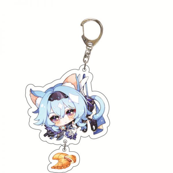 Cute Genshin Impact Eula Lawrence Cosplay Acrylic Keychain G Shaped Buckle Accessories Bag Car Pendant Key Ring Game Fans Gift 800x800 1 - Anime Keychains™