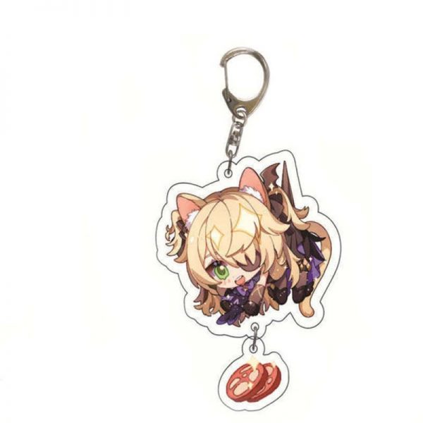 Cute Genshin Impact Fischl Cosplay Acrylic Keychain G Shaped Buckle Accessories Bag Car Pendant Key Ring Game Fans Gift 800x800 1 - Anime Keychains™