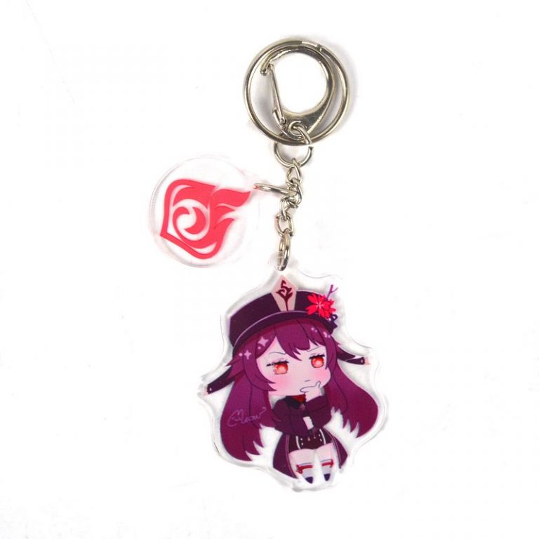 Genshin Impact Yoimiya Figures Acrylic Keychain G Shaped Buckle ...