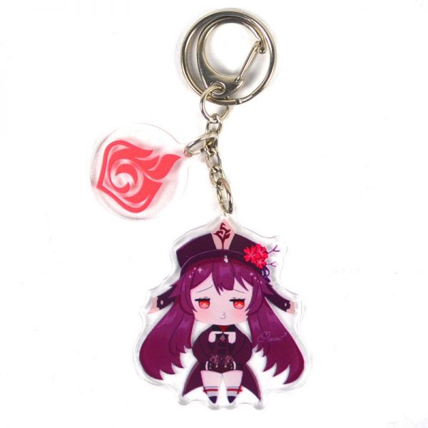 Cute Genshin Impact Hu Tao C Anime Acrylic Keychain For Women Accessories Bag Pendant Key Ring Girl Gift 800x800 1 - Anime Keychains™