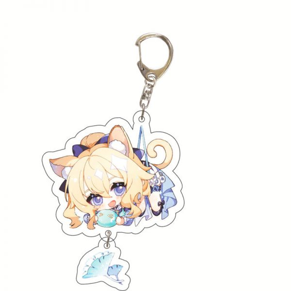 Cute Genshin Impact Jean A Cosplay Acrylic Keychain G Shaped Buckle Accessories Bag Car Pendant Key Ring Game Fans Gift 800x800 1 - Anime Keychains™