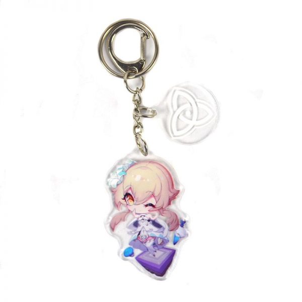 Cute Genshin Impact Lumine Anime Acrylic Keychain For Women Accessories Bag Pendant Key Ring Girl Gift 800x800 1 - Anime Keychains™