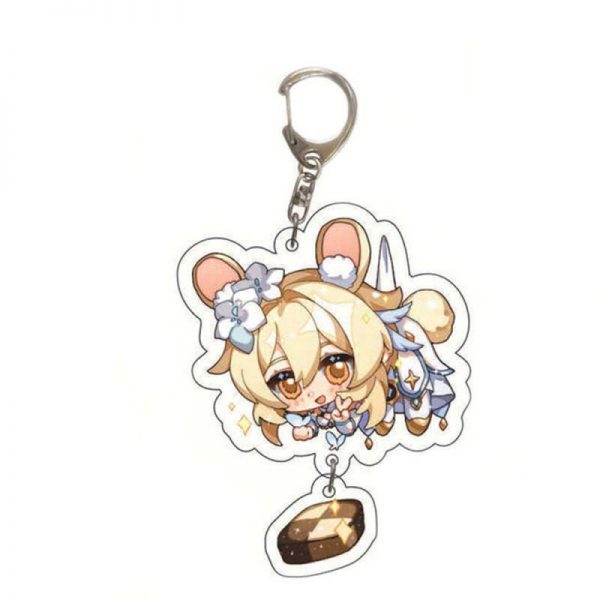 Cute Genshin Impact Lumine Cosplay Acrylic Keychain G Shaped Buckle Accessories Bag Car Pendant Key Ring Game Fans Gift 800x800 1 - Anime Keychains™