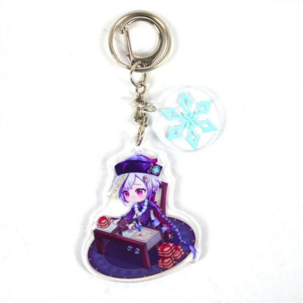 Cute Genshin Impact Qiqi B Anime Acrylic Keychain For Women Accessories Bag Pendant Key Ring Girl Gift 800x800 1 - Anime Keychains™