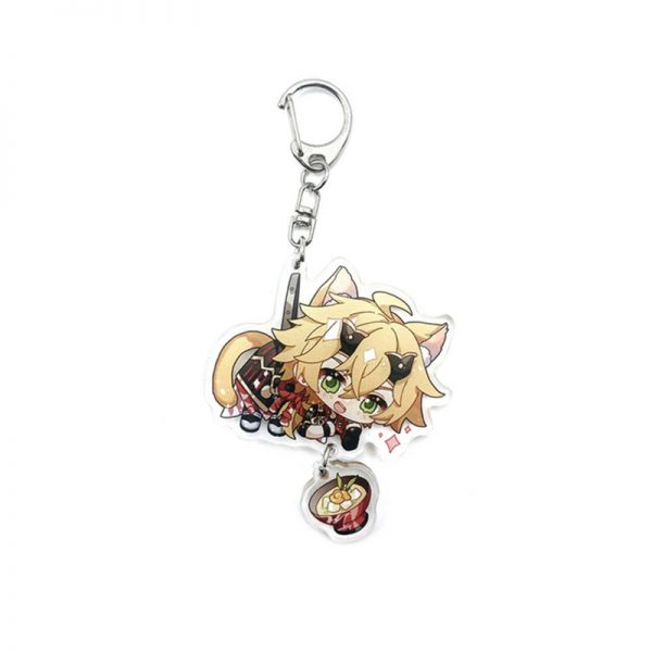 Cute Genshin Impact Thoma Cosplay Acrylic Keychain G Shaped Buckle Accessories Bag Car Pendant Key Ring Game Fans Gift 800x800 1 - Anime Keychains™