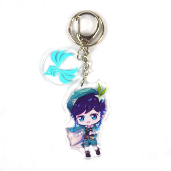 Cute Genshin Impact Venti Anime Acrylic Keychain For Women Accessories Bag Pendant Key Ring Girl Gift 800x800 1 - Anime Keychains™
