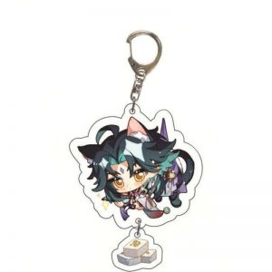 Cute Genshin Impact Xiao Cosplay Acrylic Keychain G Shaped Buckle Accessories Bag Car Pendant Key Ring Game Fans Gift 800x800 1 - Anime Keychains™