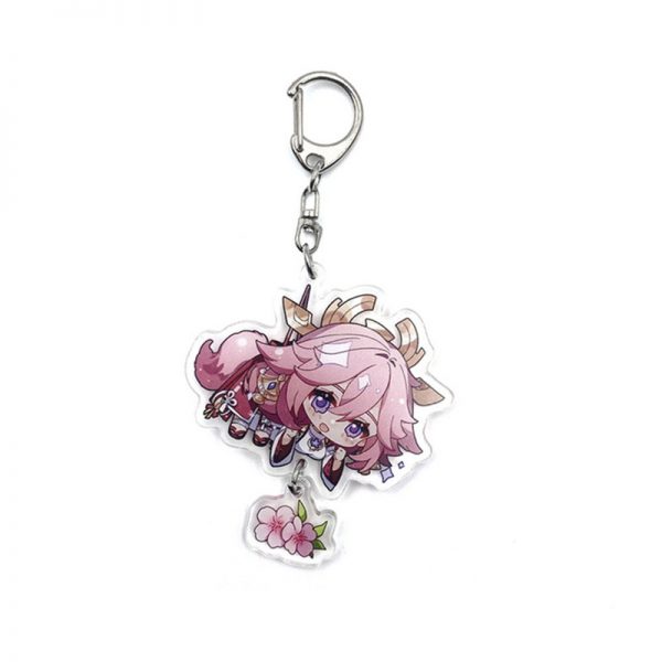 Cute Genshin Impact Yae Miko Cosplay Acrylic Keychain G Shaped Buckle Accessories Bag Car Pendant Key Ring Game Fans Gift 800x800 1 - Anime Keychains™