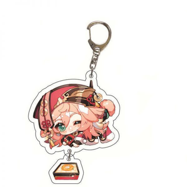Cute Genshin Impact Yanfei Cosplay Acrylic Keychain G Shaped Buckle Accessories Bag Car Pendant Key Ring Game Fans Gift 800x800 1 - Anime Keychains™