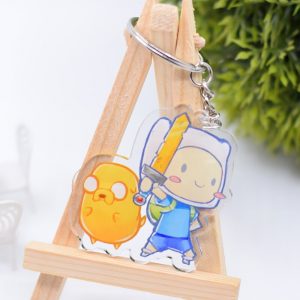 And Jake Key Sided Double Side Cute Adventure Time Keychain Acrylic Pendant Lively AT2302