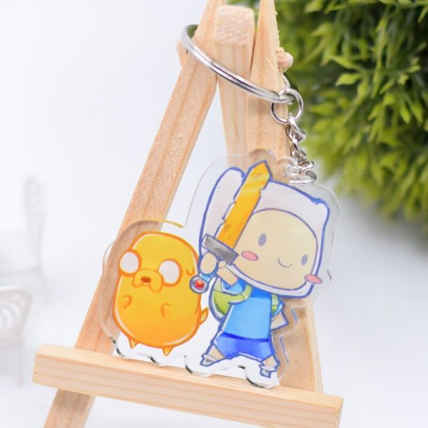 And Jake Key Sided Double Side Cute Adventure Time Keychain Acrylic Pendant Lively AT2302