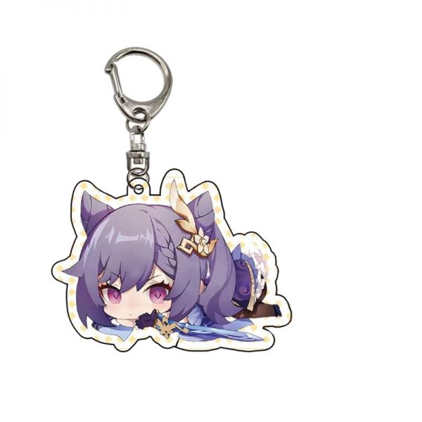 Genshin Impact Keqing Anime Acrylic Keychains Accessories Car Bag Pendant Key Ring Cosplay Cute Gifts 800x800 1 - Anime Keychains™