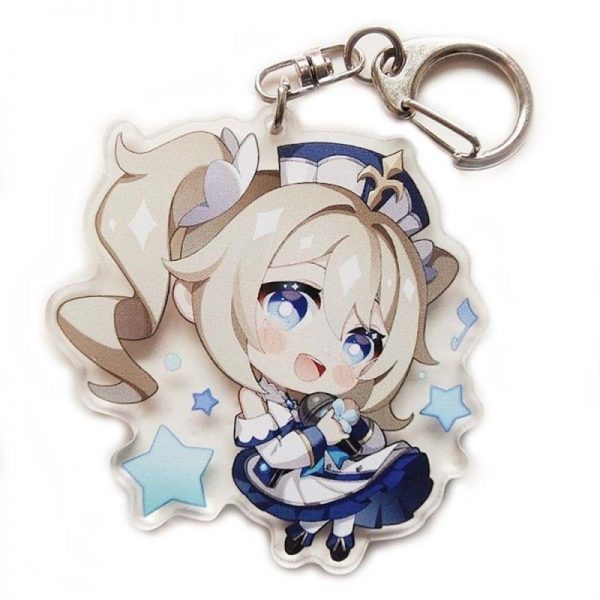 New Genshin Impact Barbara Figures Acrylic Keychain G Shaped Buckle Accessories Cute Bag Car Pendant Key Ring Game Fans Gift 800x800 1 - Anime Keychains™