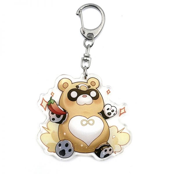 New Genshin Impact Guoba Figures Acrylic Keychain G Shaped Buckle Accessories Cute Bag Car Pendant Key Ring Game Fans Gift 800x800 1 - Anime Keychains™