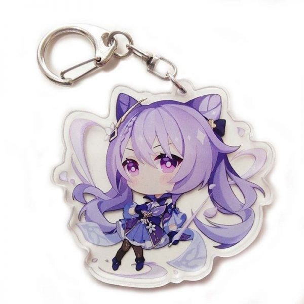 New Genshin Impact Keqing Figures Acrylic Keychain G Shaped Buckle Accessories Cute Bag Car Pendant Key Ring Game Fans Gift 800x800 1 - Anime Keychains™