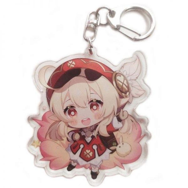 New Genshin Impact Klee Figures Acrylic Keychain G Shaped Buckle Accessories Cute Bag Car Pendant Key Ring Game Fans Gift 800x800 1 - Anime Keychains™
