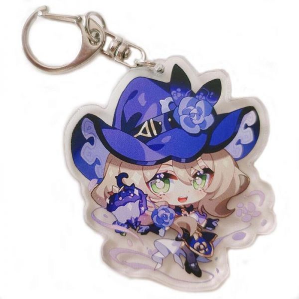 New Genshin Impact Lisa Figures Acrylic Keychain G Shaped Buckle Accessories Cute Bag Car Pendant Key Ring Game Fans Gift 800x800 1 - Anime Keychains™