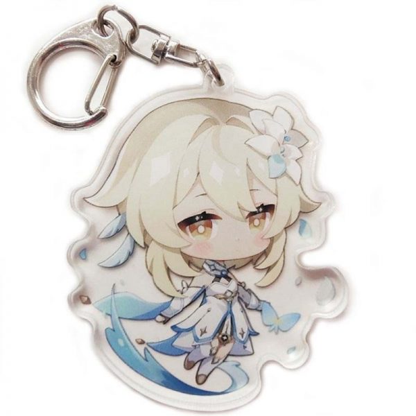 New Genshin Impact Lumine Figures Acrylic Keychain G Shaped Buckle Accessories Cute Bag Car Pendant Key Ring Game Fans Gift 800x800 1 - Anime Keychains™