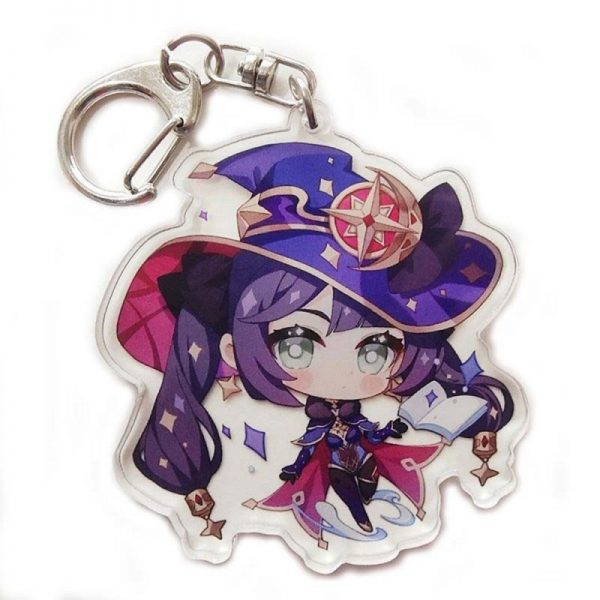 New Genshin Impact Mona Figures Acrylic Keychain G Shaped Buckle Accessories Cute Bag Car Pendant Key Ring Game Fans Gift 800x800 1 - Anime Keychains™